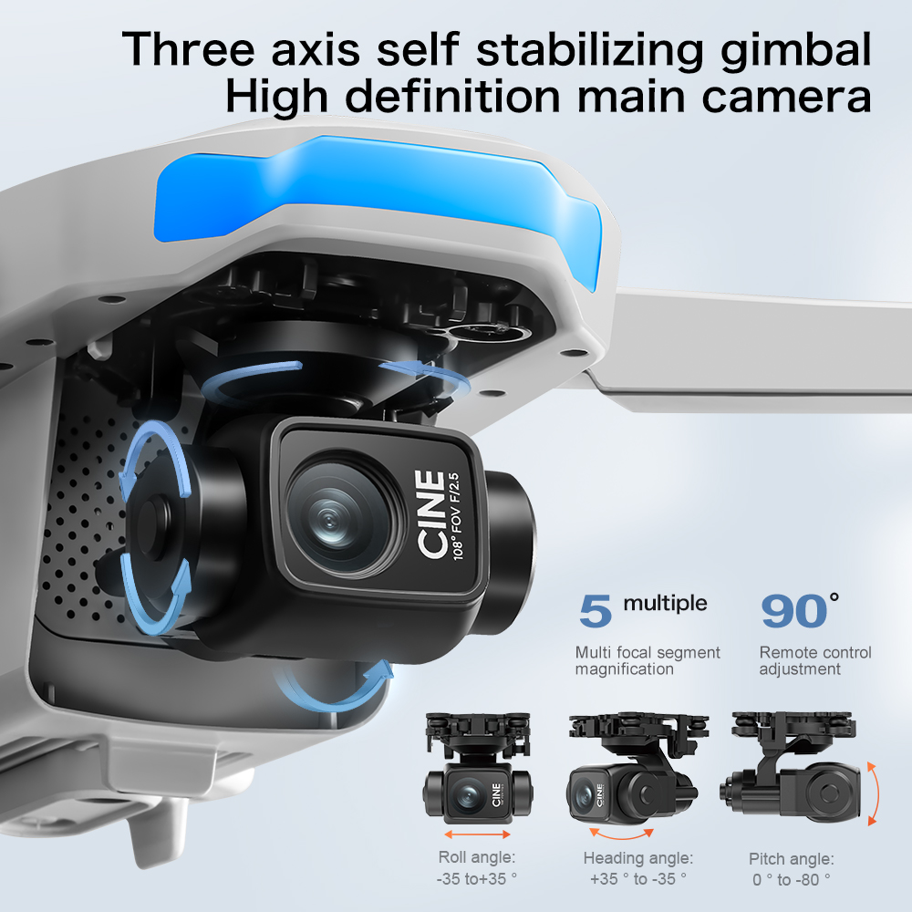 Dron GPS S-X1 MAX z 3-osiowym  – Drone Gimbal 3 Axis recenzja i cena
