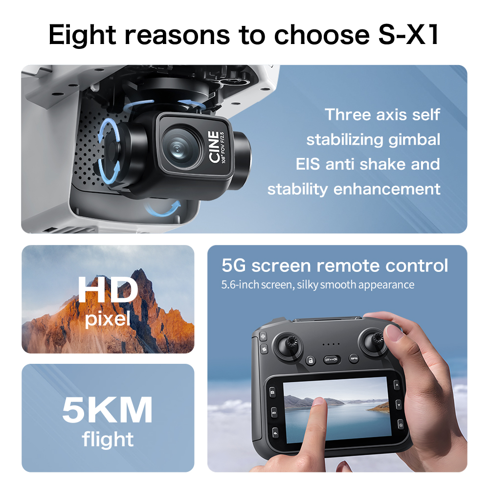 Najlepsza Oferta: Dron GPS S-X – Drone Gimbal 3 Axis recenzja i cena